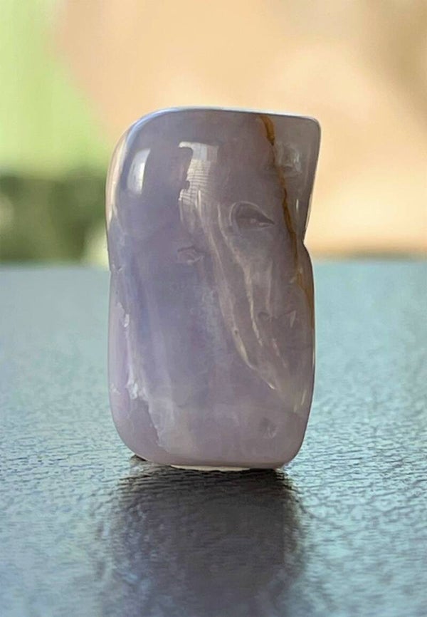 Blauwe Chalcedoon trommelsteen