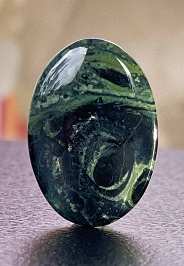 Kambaba Jaspis edelsteen cabochon ovaal, medium