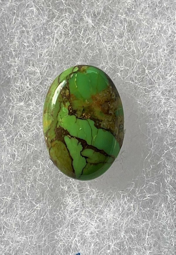 Koper Turkoois edelsteen cabochon Groen ovaal, klein