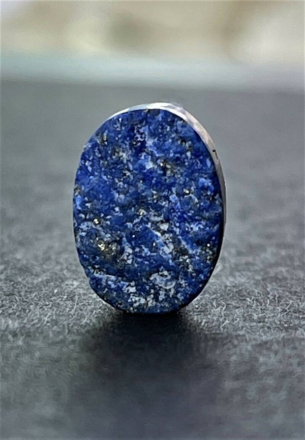 Lapis Lazuli edelsteen met ruwe bovenkant ovaal, klein