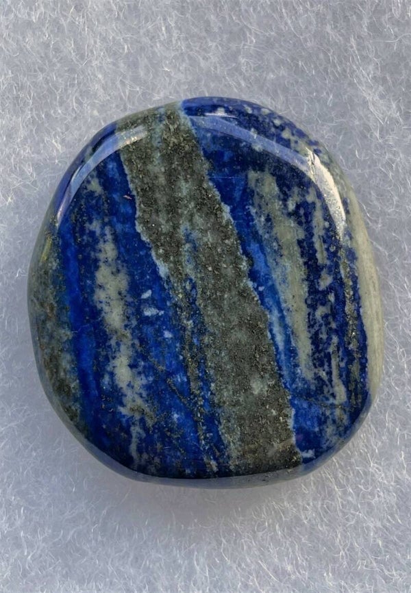 Lapis Lazuli met Pyriet knuffelsteen plat