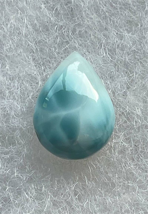 Larimar edelsteen cabochon druppel, klein