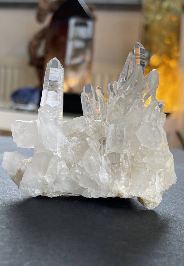 Lemurische Bergkristal cluster uit Peru, medium