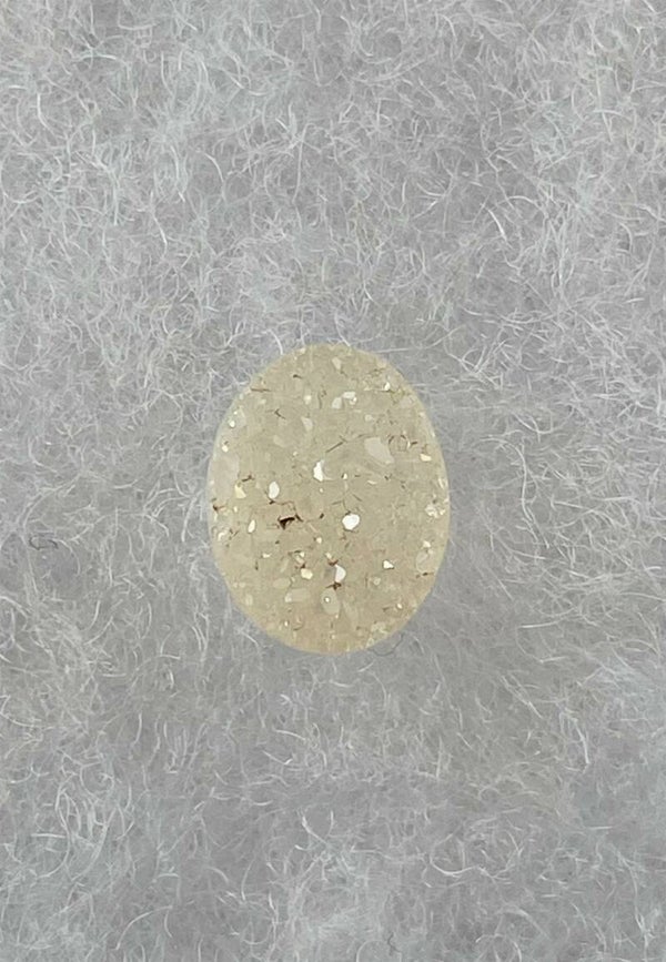 Natural Kwarts edelsteen met ruwe bovenkant ovaal, heel klein