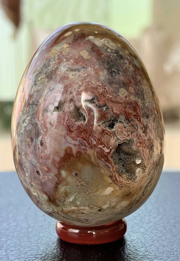 Oceaan Jaspis ei, groot 6,5cm