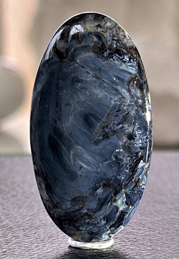 Pietersiet edelsteen cabochon ovaal, groot