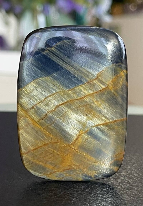 Pietersiet edelsteen cabochon rechthoek, groot