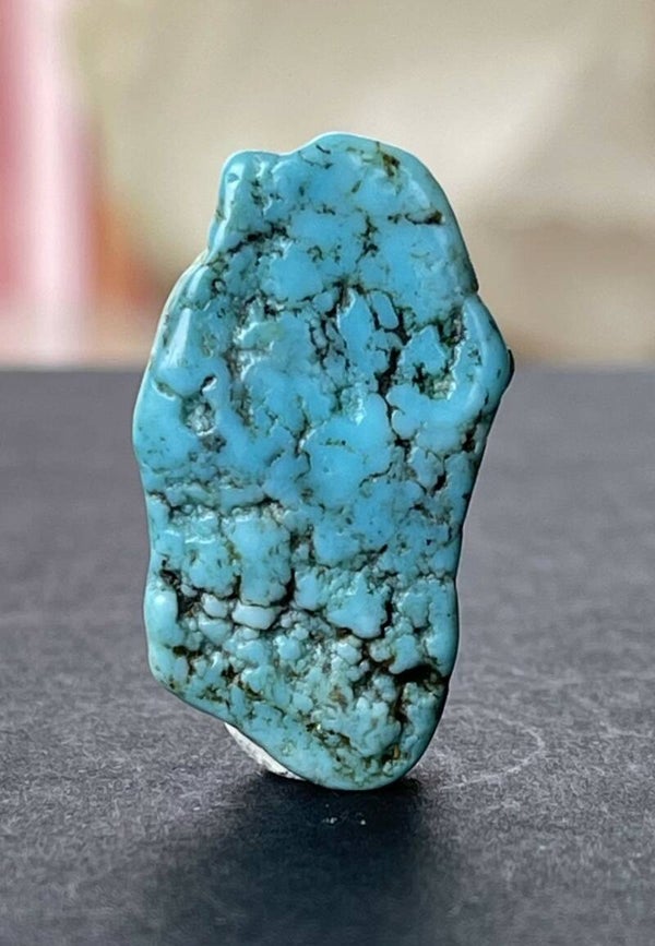 Turkoois trommelsteen plat