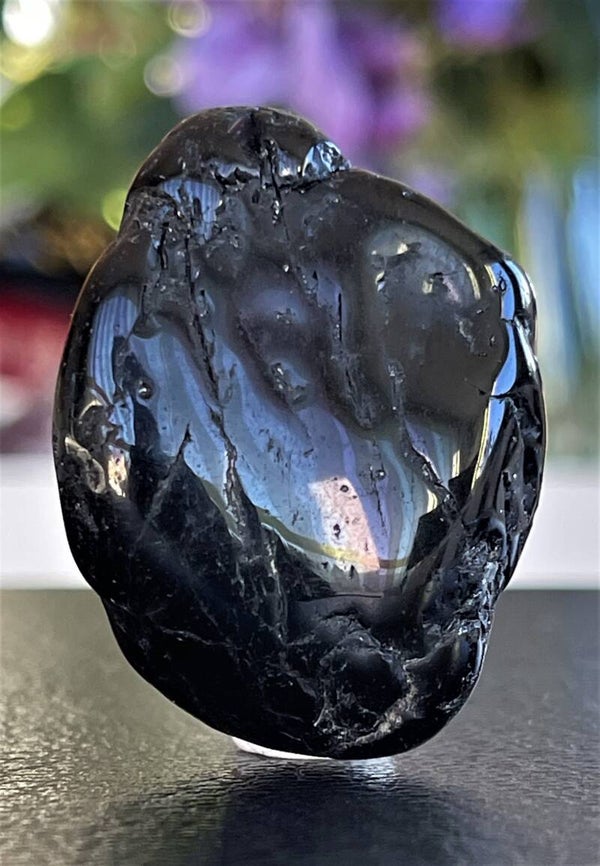 Zwarte Toermalijn trommelsteen, groot