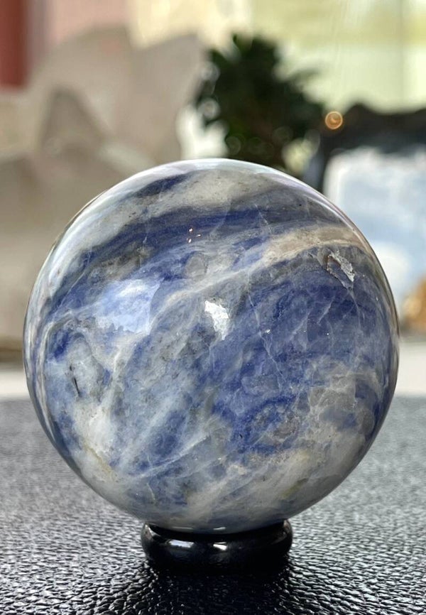 Afghaniet in Kwarts en Calciet bol uit Afghanistan, medium 6cm