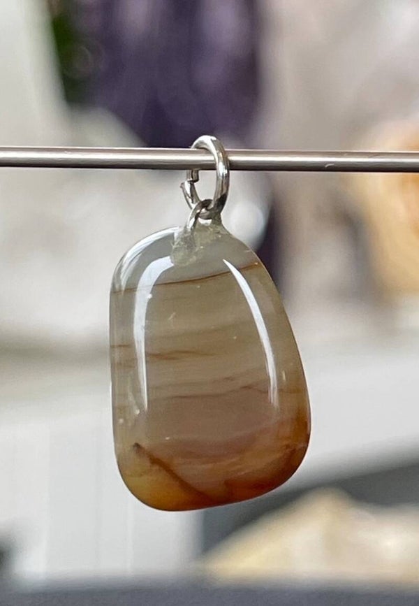 Agaat hangertje, met veter