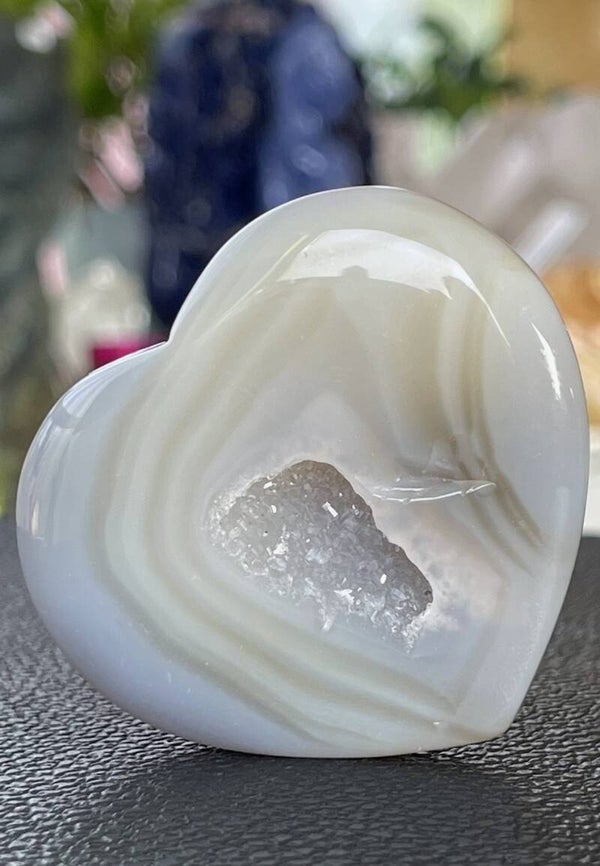 Agaat gekristalliseerd hart, medium