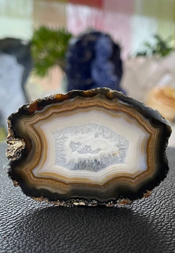 Agaat platte schijf, klein