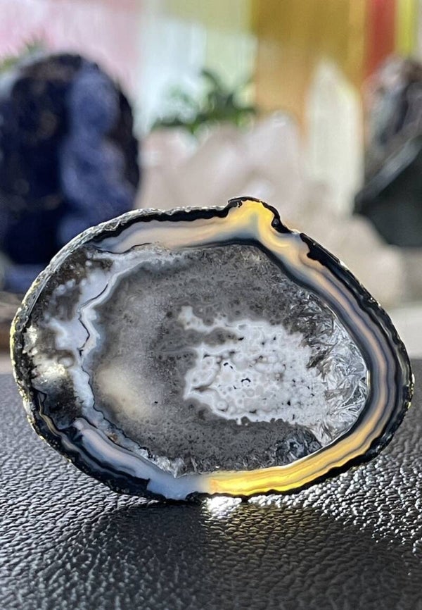 Agaat platte schijf, klein