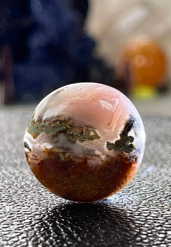 Agua Nevada Agaat edelsteen cabochon rond, medium