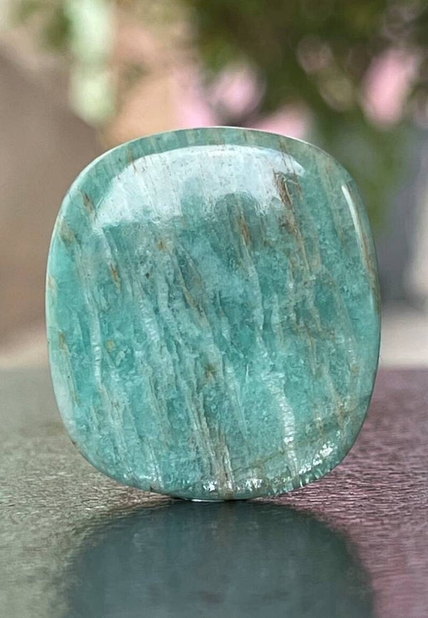 Amazoniet edelsteen cabochon rechthoek, medium