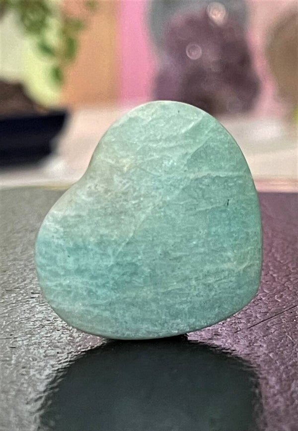 Amazoniet hart mat gepolijst, klein