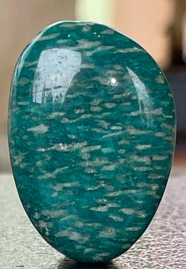 Amazoniet knuffelsteen plat