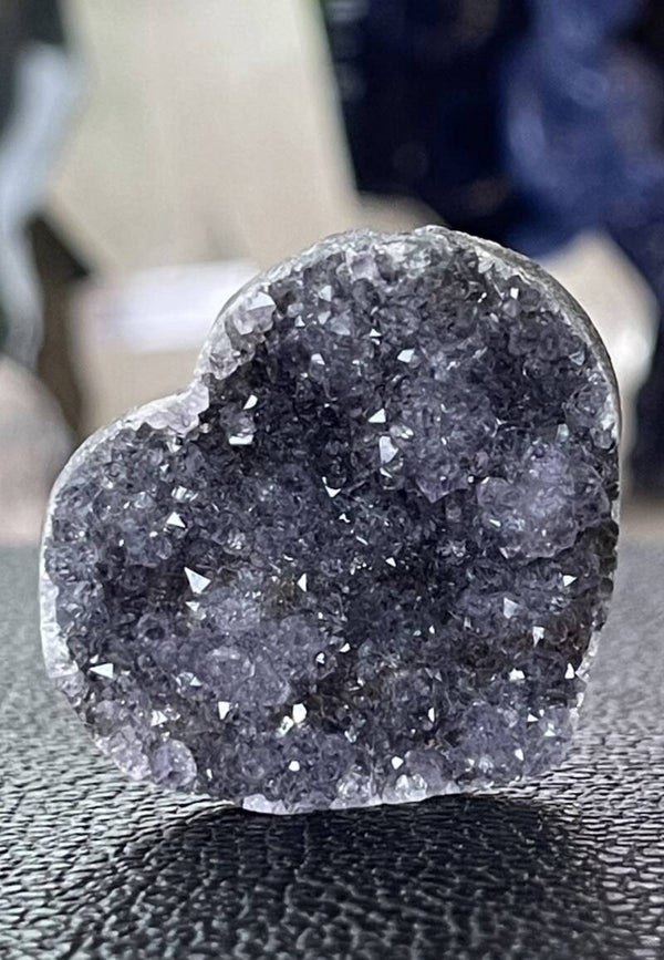 Drusy Amethist hart, klein