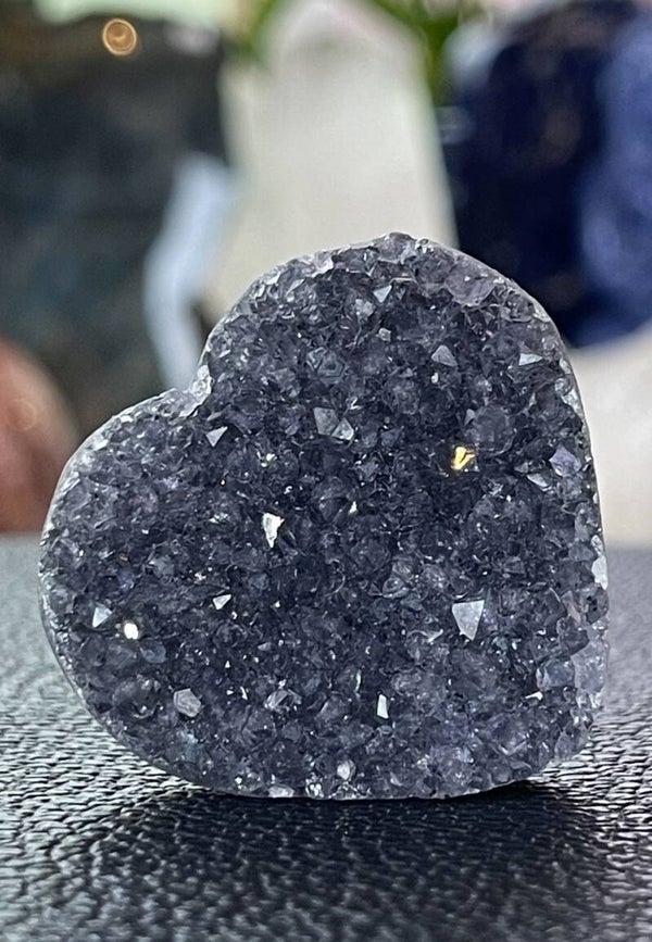 Drusy Amethist hart, klein