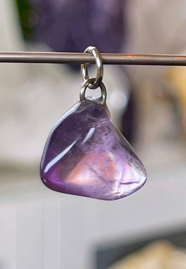 Amethist hangertje, met veter