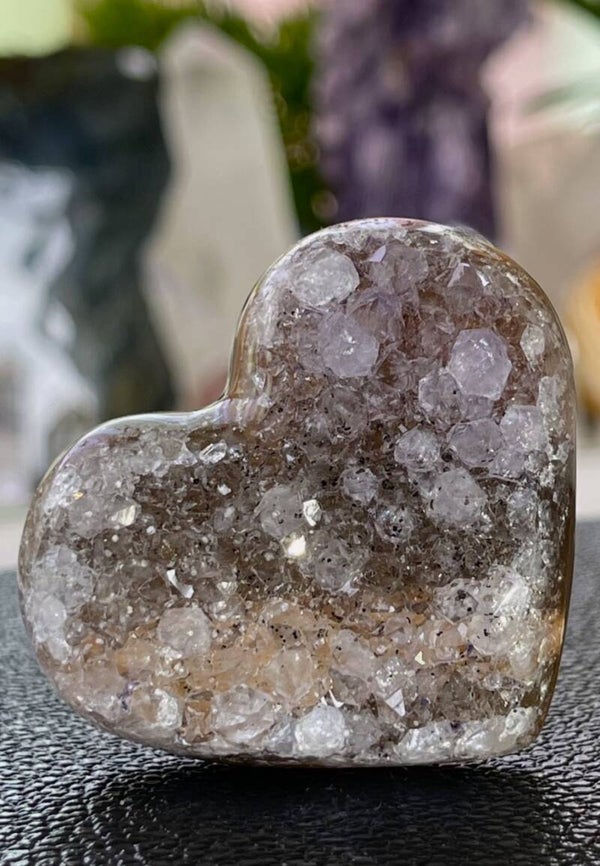 Drusy Amethist hart, medium