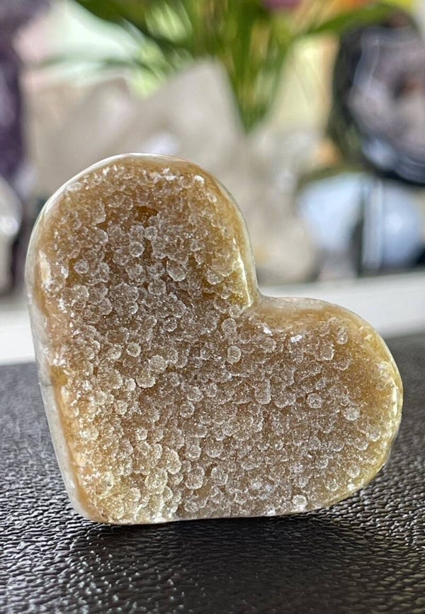 Drusy Amethist hart, medium