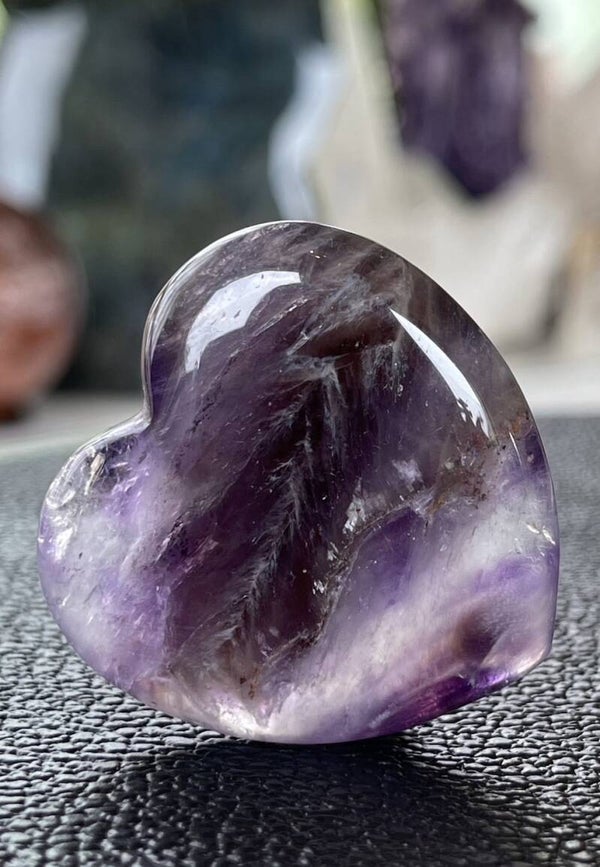 Band Amethist hart, klein-medium