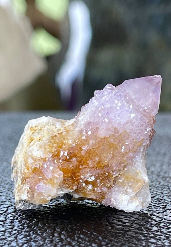 Amethist Spirit-Cactuskwarts met Hematiet uit Zuid-Afrika ruw, klein