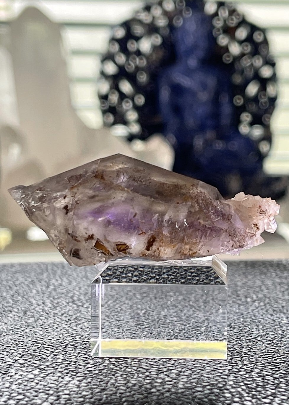 Amethist Vensterkwarts dubbeleider punt uit Namibië ruw, medium