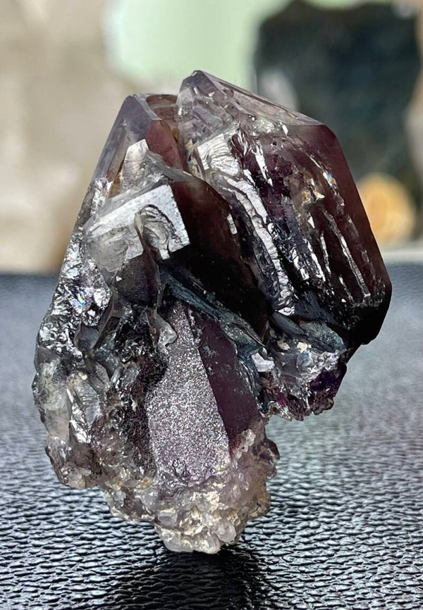 Amethist Vensterkwarts punt uit Namibië ruw, medium