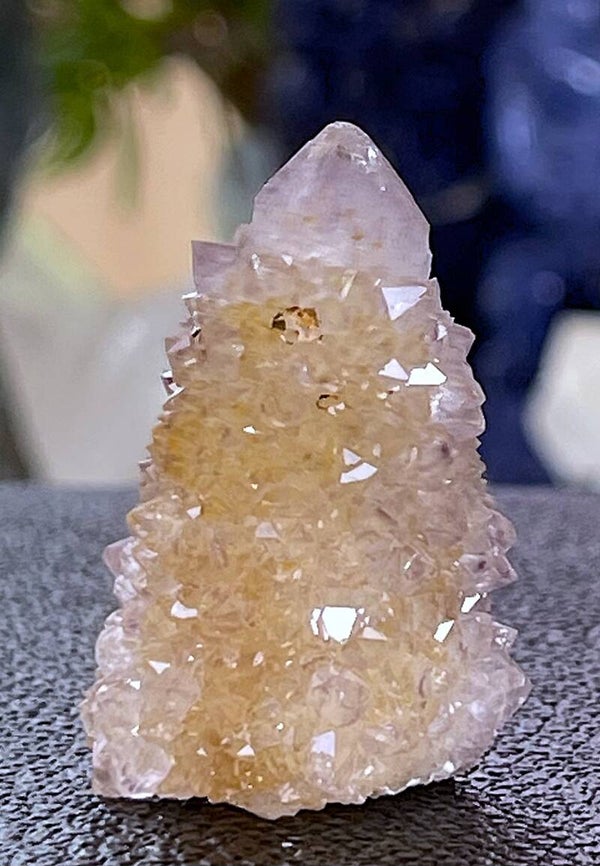 Amethist Spirit-Cactuskwarts met Hematiet uit Zuid-Afrika ruw, klein