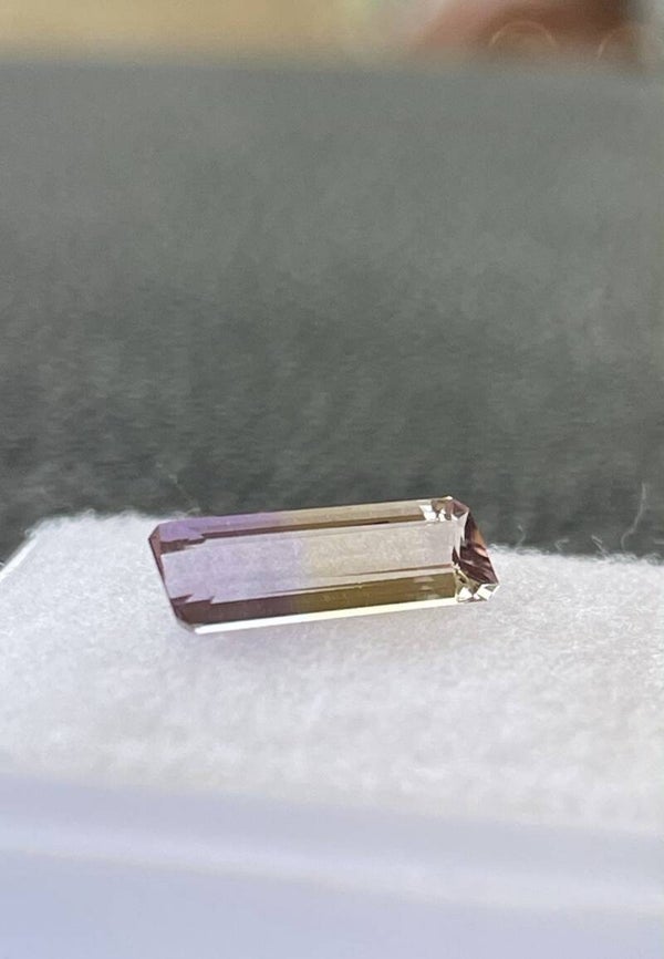 Ametrien edelsteen facet geslepen baguette vorm uit Brazilië, klein