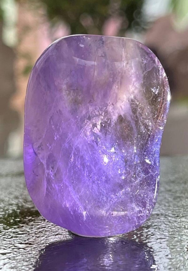 Ametrien trommelsteen, groot