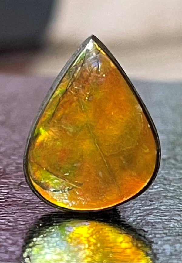 Ammoliet edelsteen cabochon druppel, medium