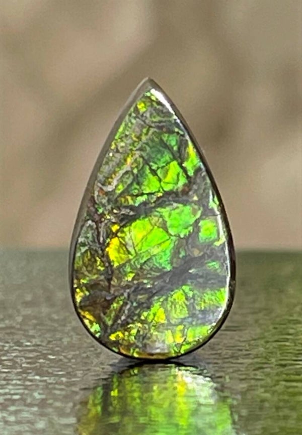 Ammoliet edelsteen cabochon druppel, klein-medium
