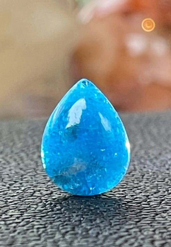 Apatiet edelsteen cabochon druppel, klein