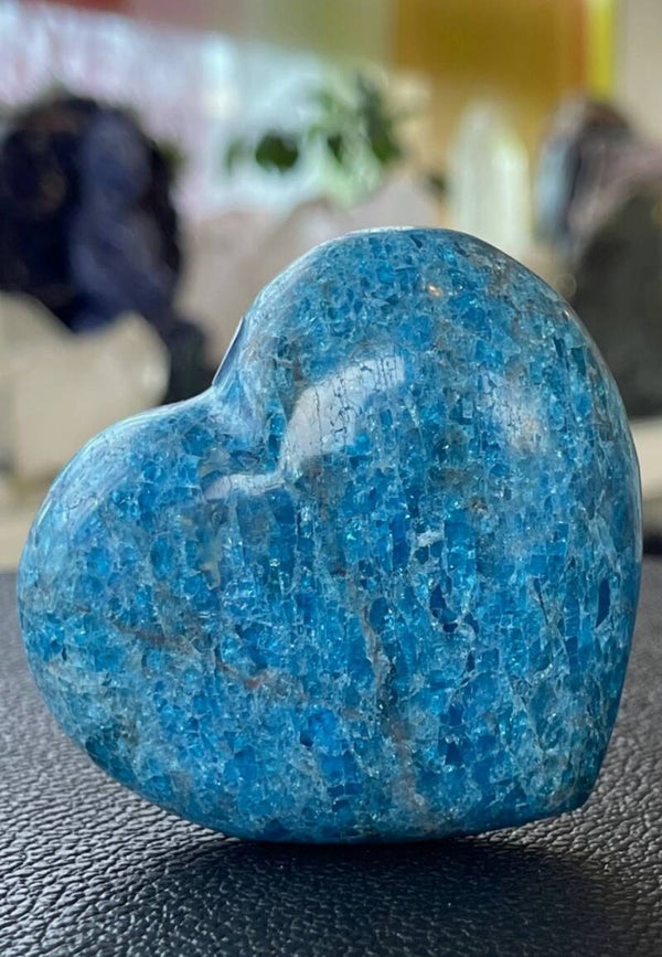 Apatiet hart blauw, medium-groot