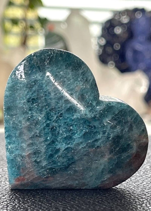 Apatiet hart blauw-groen, medium
