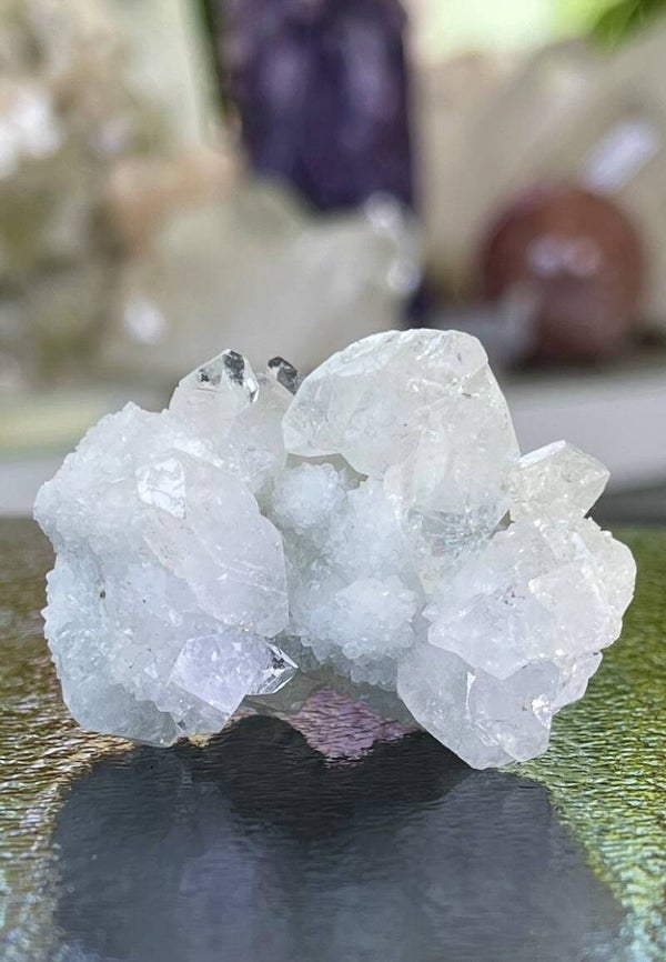 Apofylliet met Kwarts uit India ruw, klein