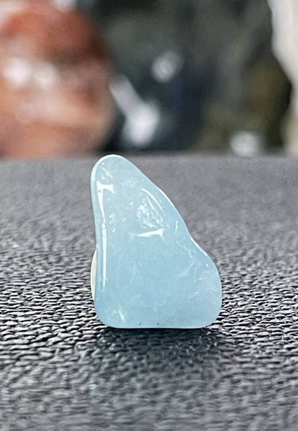 Aquamarijn trommelsteen, klein