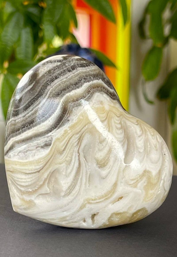 Aragoniet met Calciet hart, groot