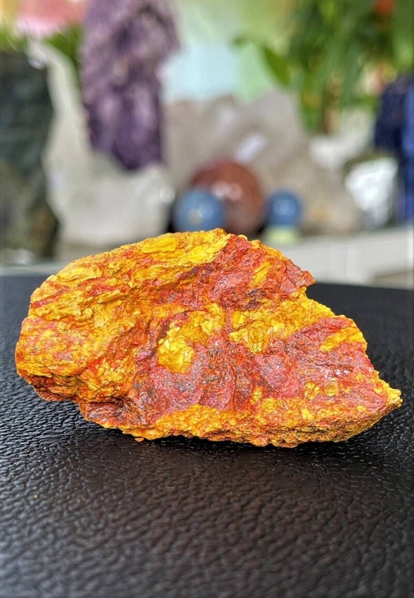 Auripigment of Orpiment uit Nevada ruw, medium
