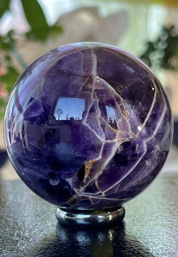 Band Amethist bol, medium 6,2cm