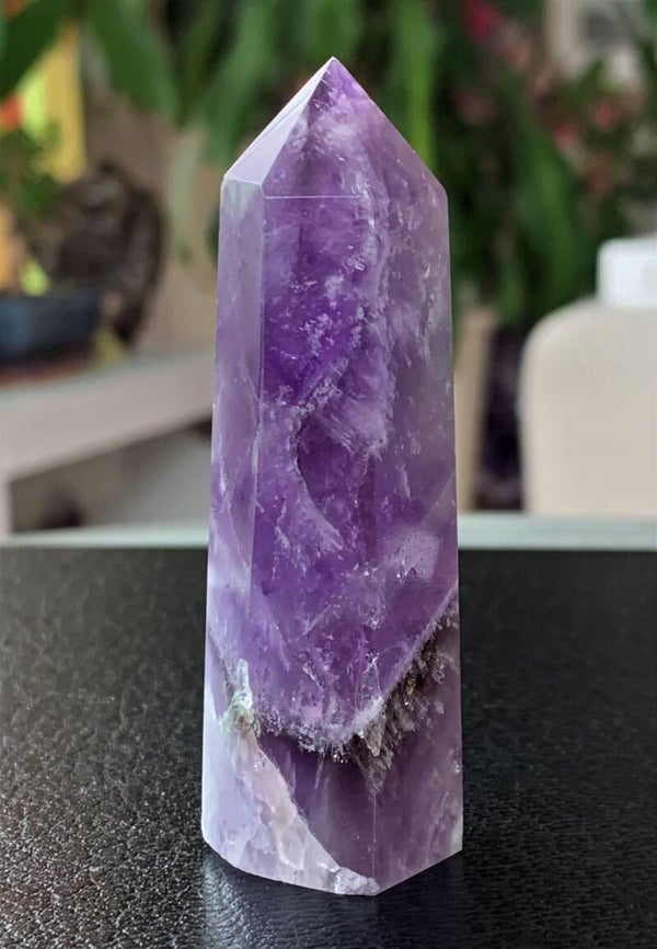 Band Amethist punt gepolijst, klein-medium