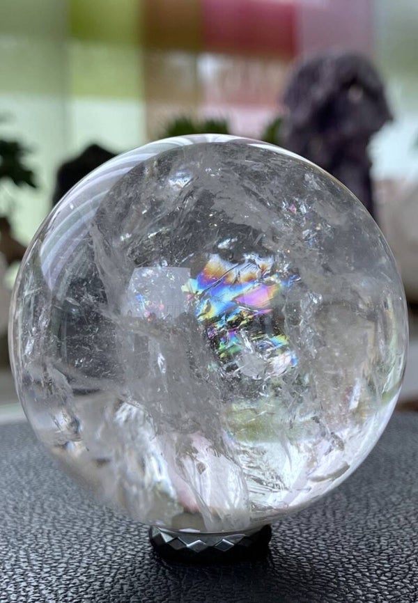 Bergkristal bol uit Brazilië, groot 7,8cm