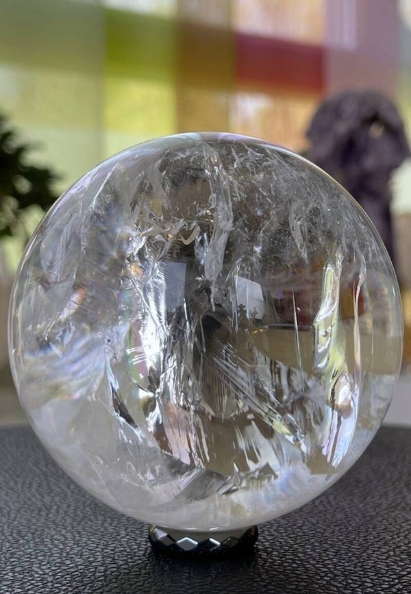 Bergkristal bol uit Brazilië, groot 8,5cm