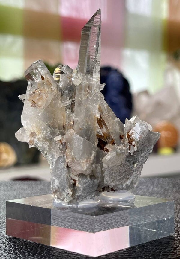 Bergkristal cluster uit Colombia ruw, medium