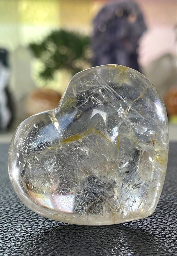 Bergkristal hart uit Brazilië, medium