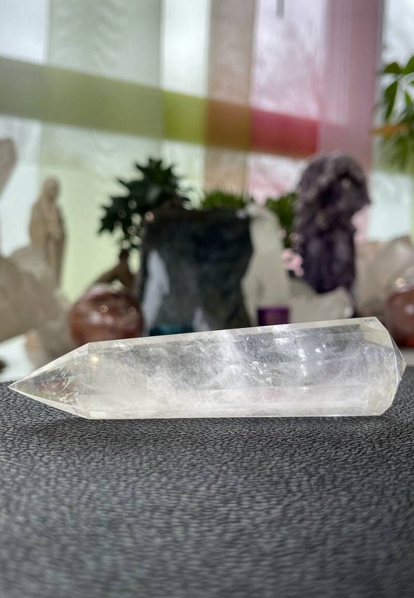 Bergkristal Phi-kristal of Vogelkristal dubbeleinder punt, medium